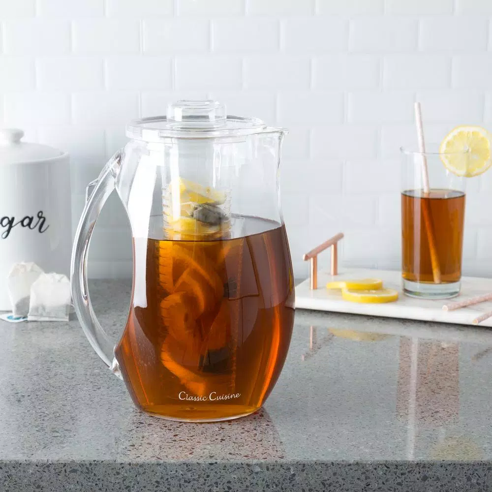 Classic Cuisine 96 oz. Clear Acrylic Infusion Pitcher with Removable Tube