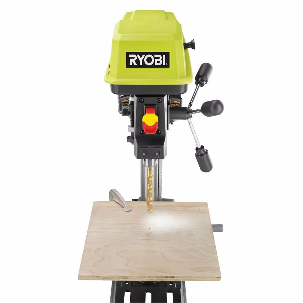 RYOBI 10 in. Drill Press with EXACTLINE Laser Alignment System and LED Work Light