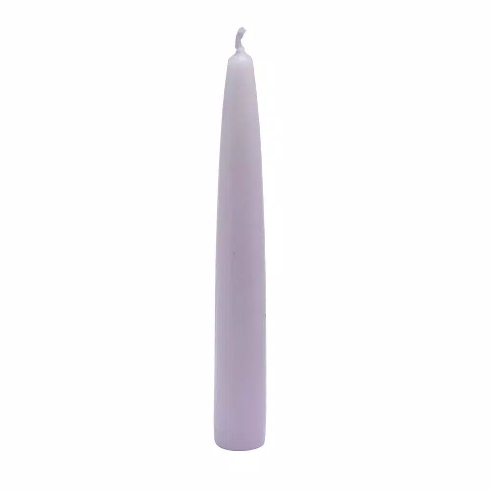 Zest Candle 6 in. Lavender Taper Candles, 12-Set Unscented Paraffin Wax