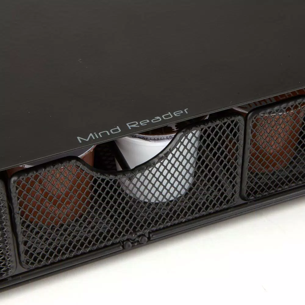 Mind Reader 36-Capacity Black Metal Mesh Coffee Pod Storage Drawer Organizer