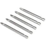 Stark 3.5 in. Phillips #2 Impact Drill Bits, Alloy Steel Magnetic Tip (5-Pack) thumbnail 2