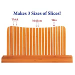 Unbranded DB-Tech Bamboo Wood Compact Foldable Bread Slicer - Adjustable Thickness thumbnail 3