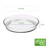 Achla Designs 10.5 in. Round Clear Glass Tray for Gardening and Serving thumbnail 2