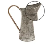 LITTON LANE 10 in. x 12 in. Gray and Rust Brown Hammered Tin Watering Jug Decor thumbnail 3