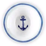 Q Squared Portsmouth 12 in. Melamine Serving Bowl - Coastal Blue Anchor & Compass Design thumbnail 3