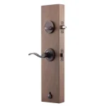 Copper Creek Colonial Handleset with Waverlie Lever Trim in Tuscan Bronze thumbnail 4