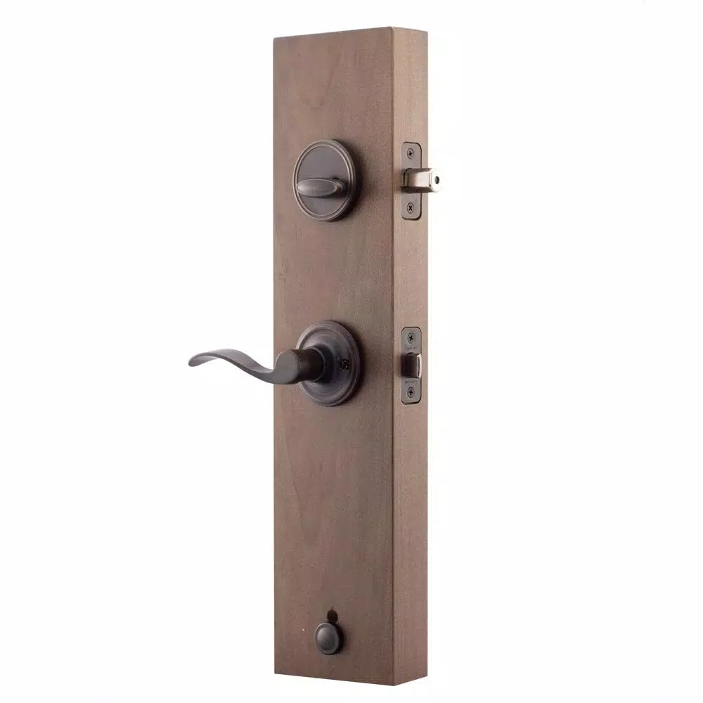 Copper Creek Colonial Handleset with Waverlie Lever Trim in Tuscan Bronze