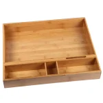 Creative Home Natural Bamboo Multipurpose Coffee Station Organizer and Serving Tray thumbnail 1