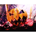 Haunted Hill Farm 71 in. Animated Orange Jack-O-Lantern Halloween Lamp Post with Spooky Music thumbnail 4