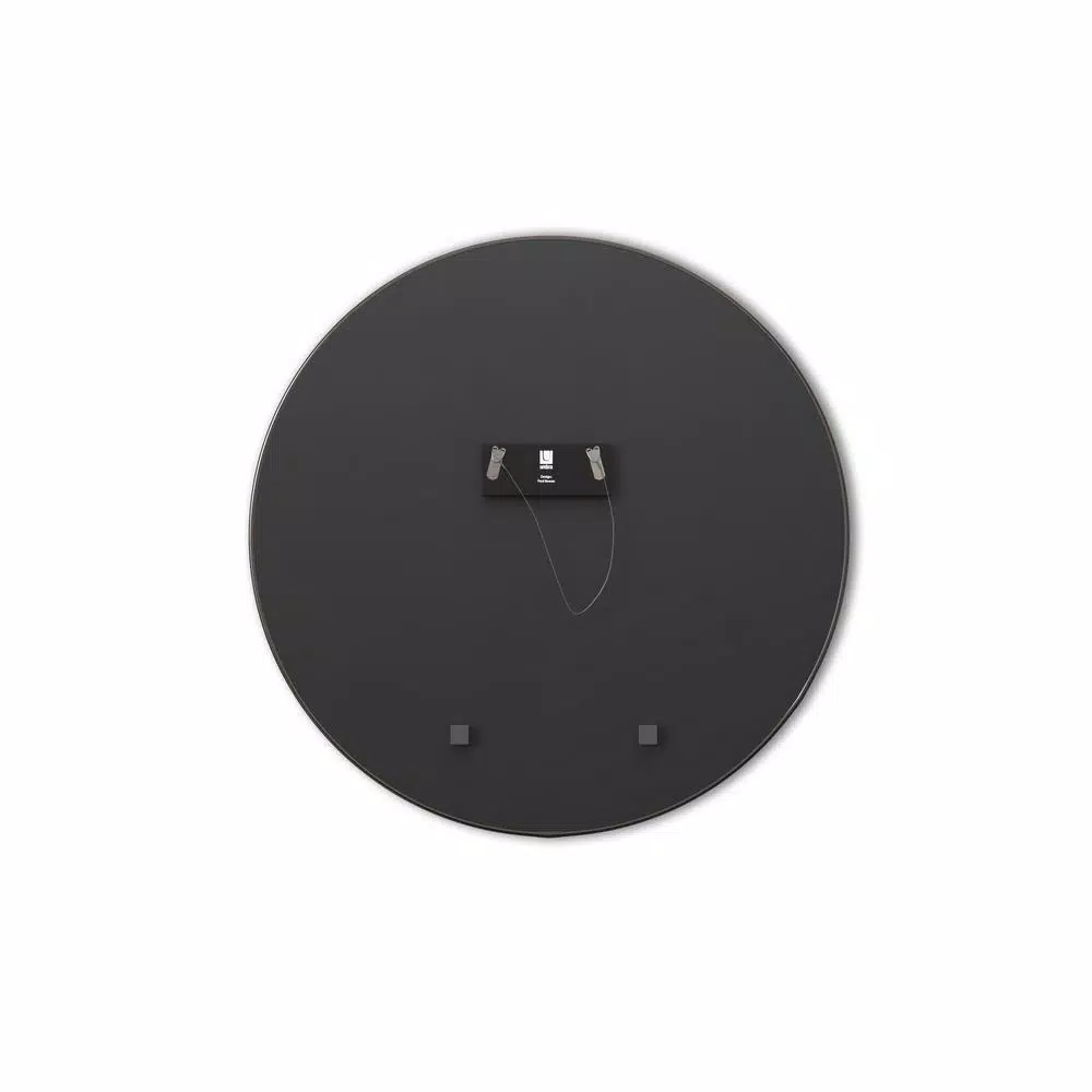 Umbra Hubba Round Contemporary Wall Mirror, Metallic Titanium, 34 in.