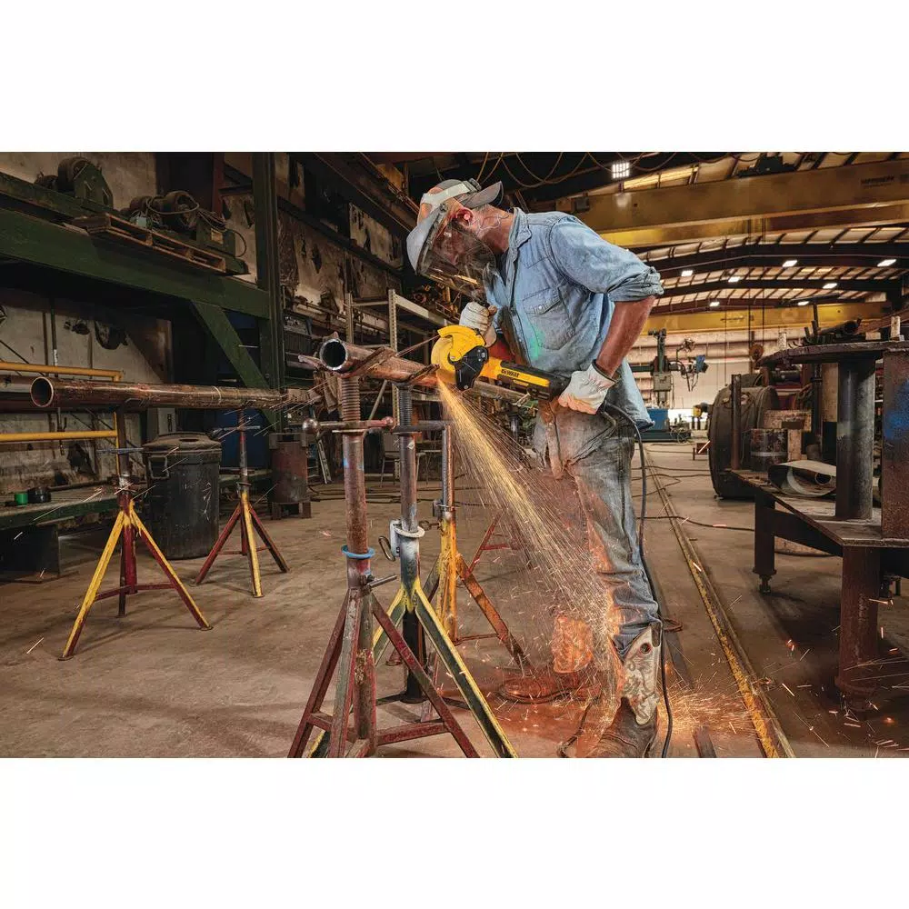 DEWALT 13 Amp Brushless 6 in. Corded Angle Grinder with Adjustable Cut-Off Guard