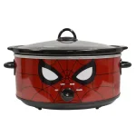 Uncanny Brands Marvel Spider-Man 7-Quart Slow Cooker, Red with Wraparound Superhero Art thumbnail 1