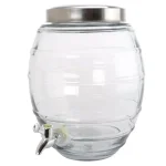 General Store 2 Gal. Clear Glass Beverage Dispenser with Silver Spigot and Lid thumbnail 1