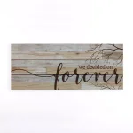 P Graham Dunn We Decided on Forever Rustic Wood Pallet Sign - Farmhouse Wall Decor thumbnail 1