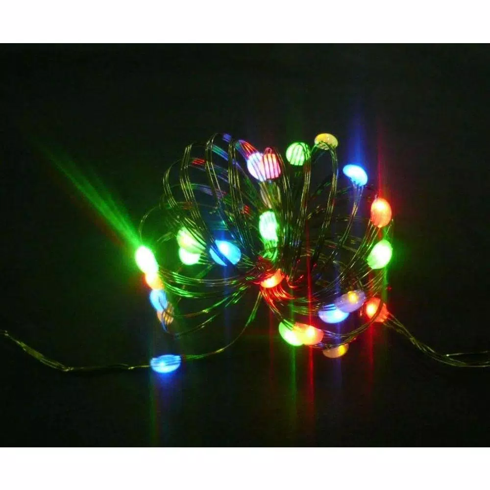 Starlite Creations 9 ft. 36-Light Battery Operated LED Multi-Color Ultra Slim Wire String Lights (Bundle of 2)
