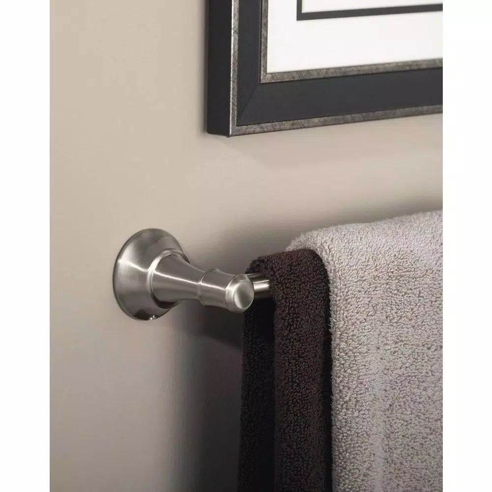 MOEN Ashville 24 in. Towel Bar in Spot Resist Brushed Nickel