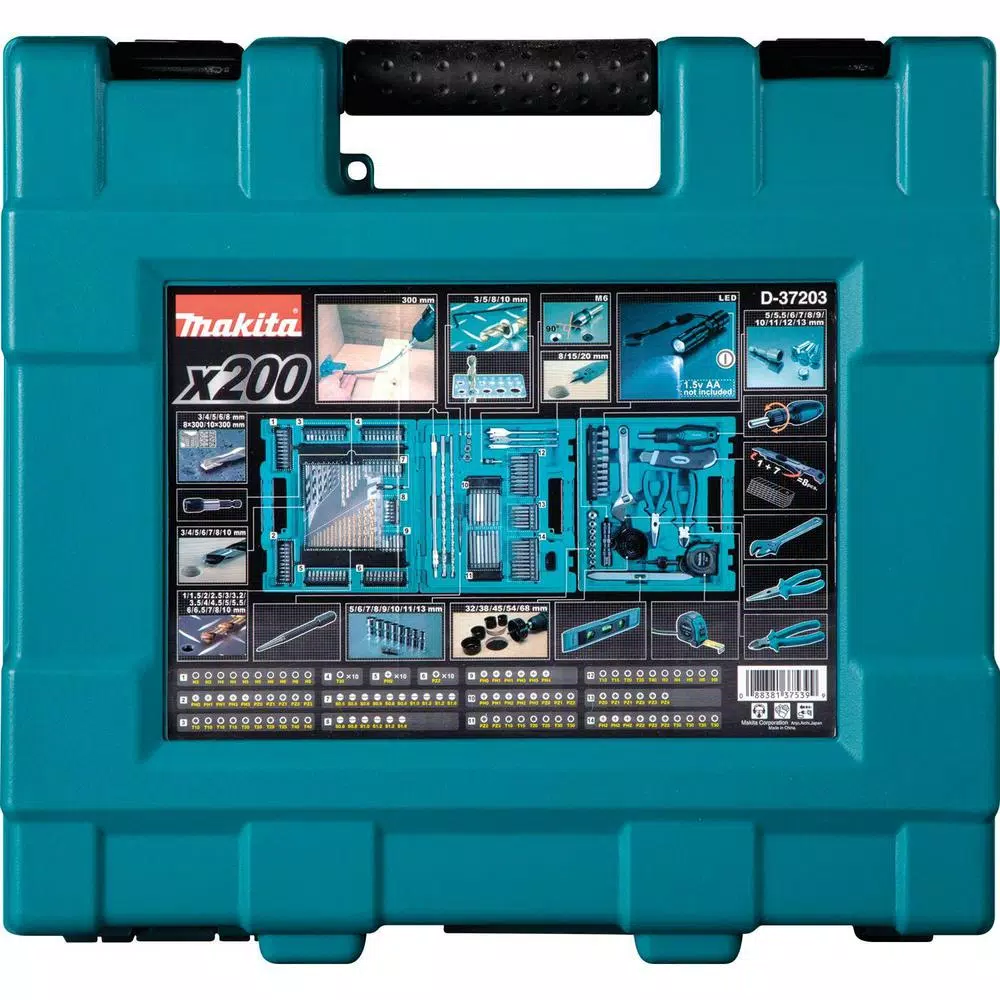 Makita 200-Piece Metric Bit and Hand Tool Set (D-37203)