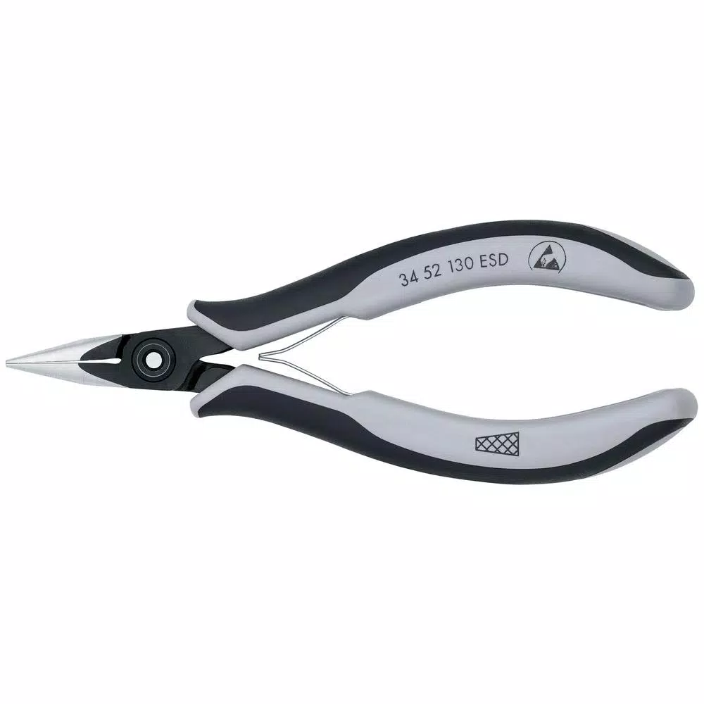 KNIPEX 5-1/4 in. Precision Electronics Gripping Pliers with ESD Handles