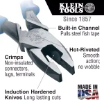 Klein Tools 9 in. Journeyman Heavy Duty Lineman's Pliers thumbnail 2
