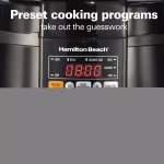 Hamilton Beach 6 Qt. Multi-Function Electric Pressure Cooker, Slow Cooker, Rice Cooker & Steamer - Black thumbnail 6