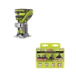 RYOBI 18V ONE+ Cordless Fixed Base Trim Router with 4-Piece Decorative Carbide Bit Set thumbnail 1