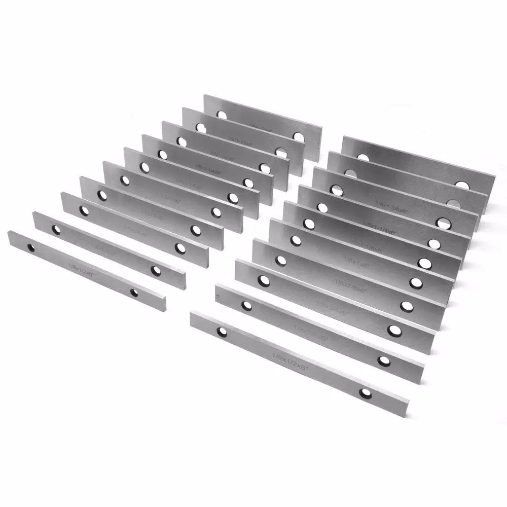 WEN 20-Piece Precision-Ground Parallel Gauge Set, 1/8 in. Graduations with Hard-Shell Case