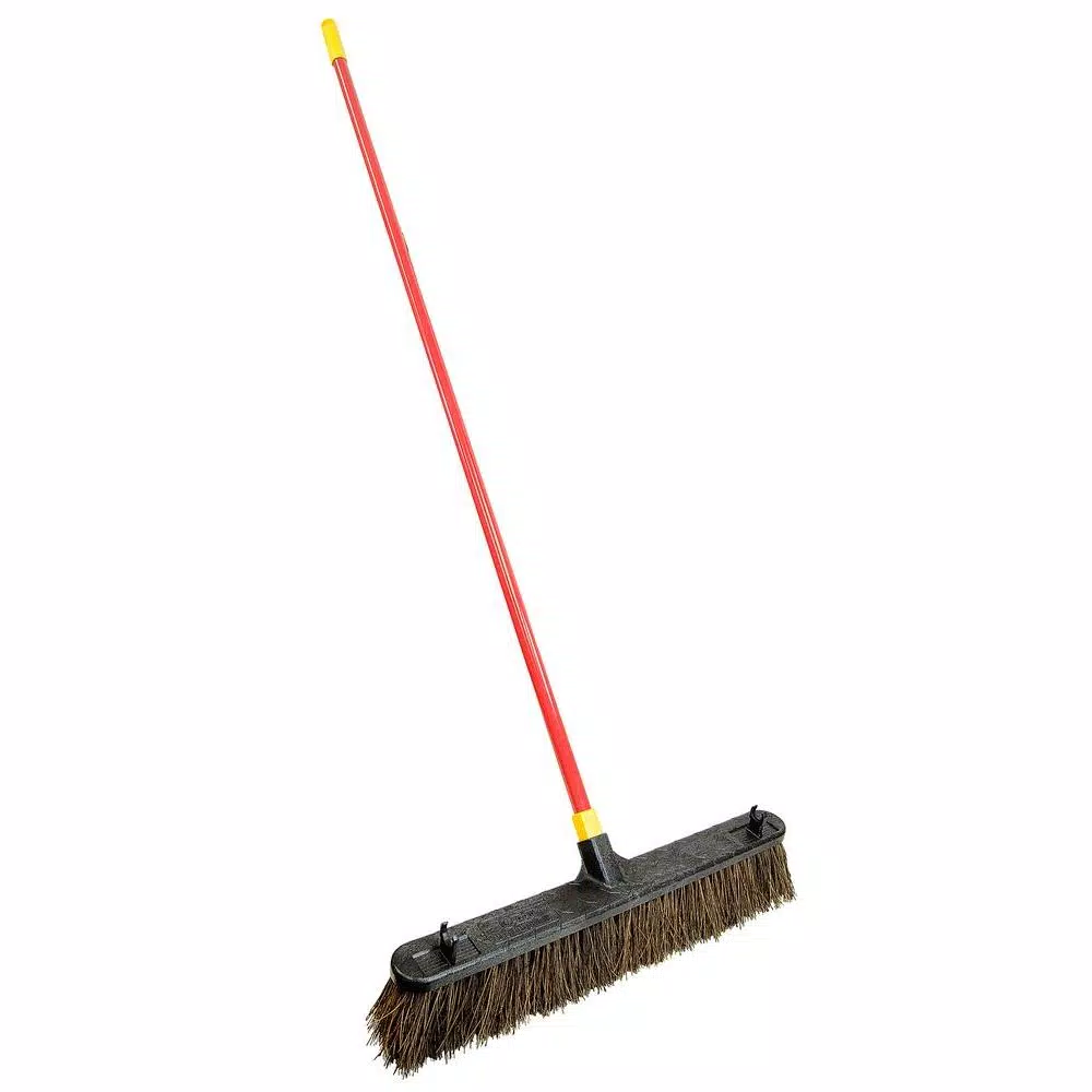 Quickie Bulldozer 24 in. Palmyra Push Broom with 60 in. Steel Handle