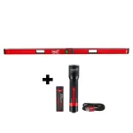 Milwaukee 72 in. Redstick Digital Box Level with Pinpoint Technology & 700 Lumen LED Flashlight Kit thumbnail 1