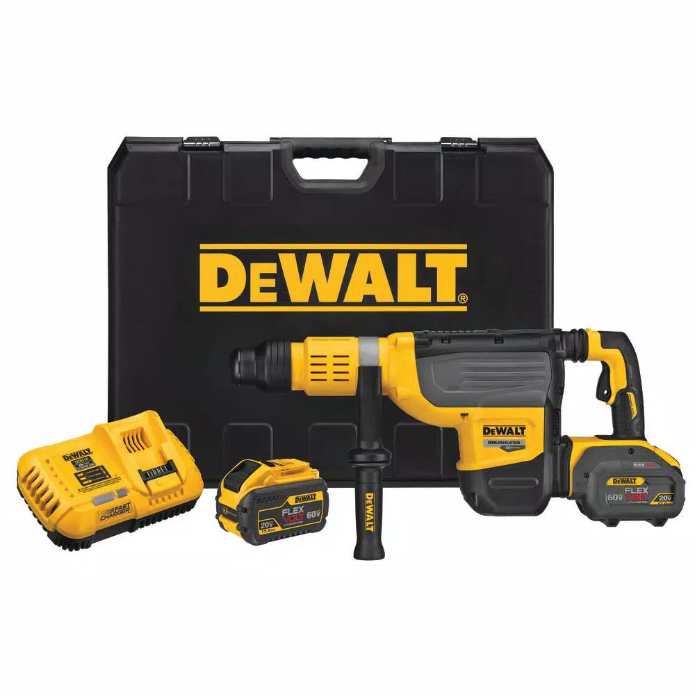 DEWALT 60V MAX FLEXVOLT Cordless Brushless 2 in. SDS MAX Combination Rotary Hammer Kit with (2) 12.0Ah Batteries
