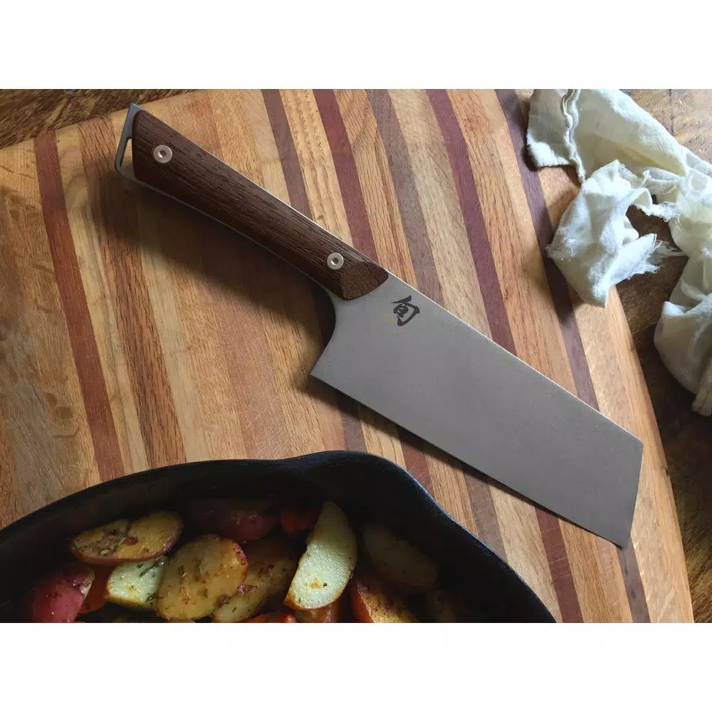 Shun Kanso 7 in. Japanese Utility Knife, AUS10A High-Carbon Stainless Steel, Wenge Wood Handle
