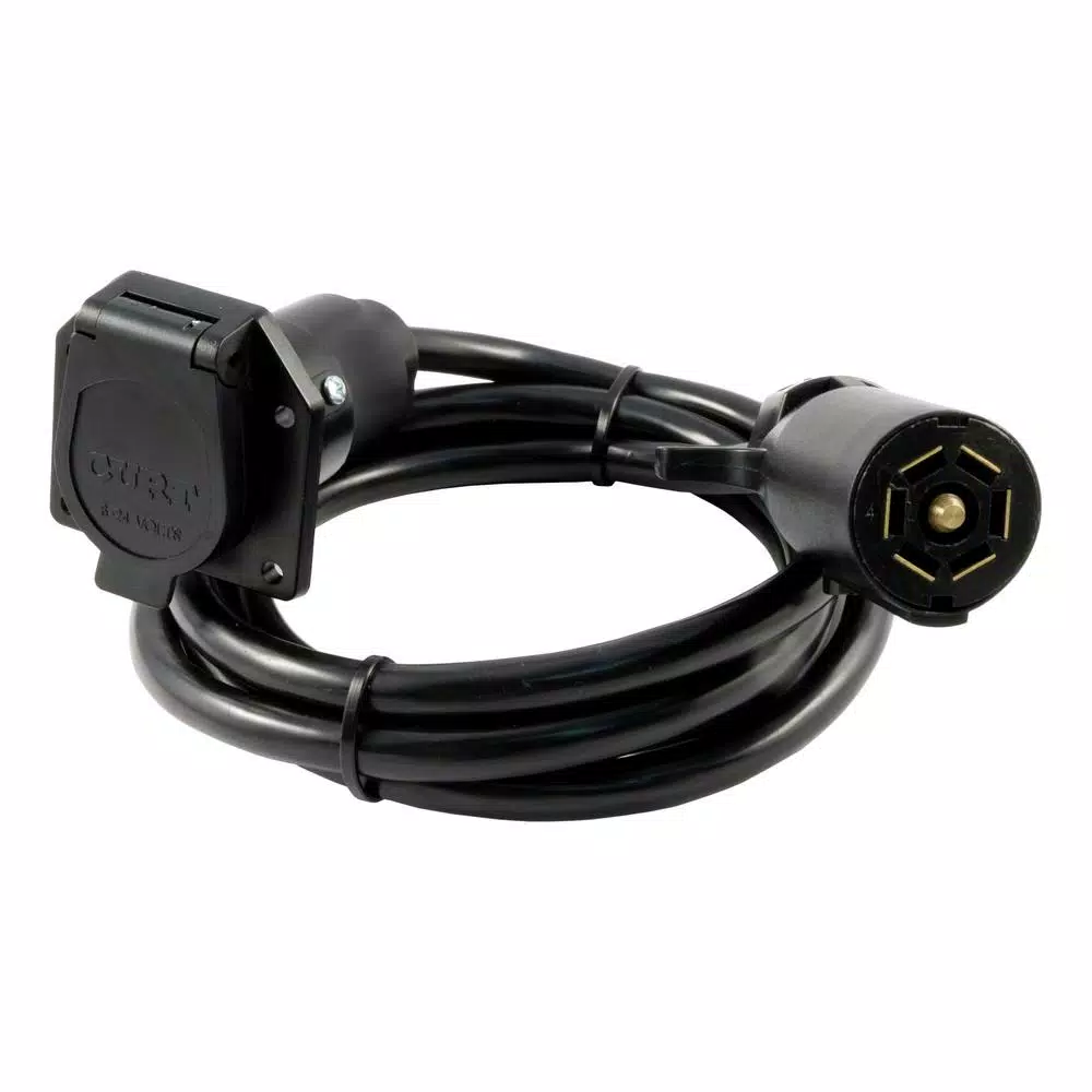 CURT 7' Original Equipment 7-Way RV Blade Wiring Extension for 5th Wheel and Gooseneck Trailers