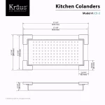 KRAUS Stainless Steel Colander with Protective Bumpers thumbnail 2