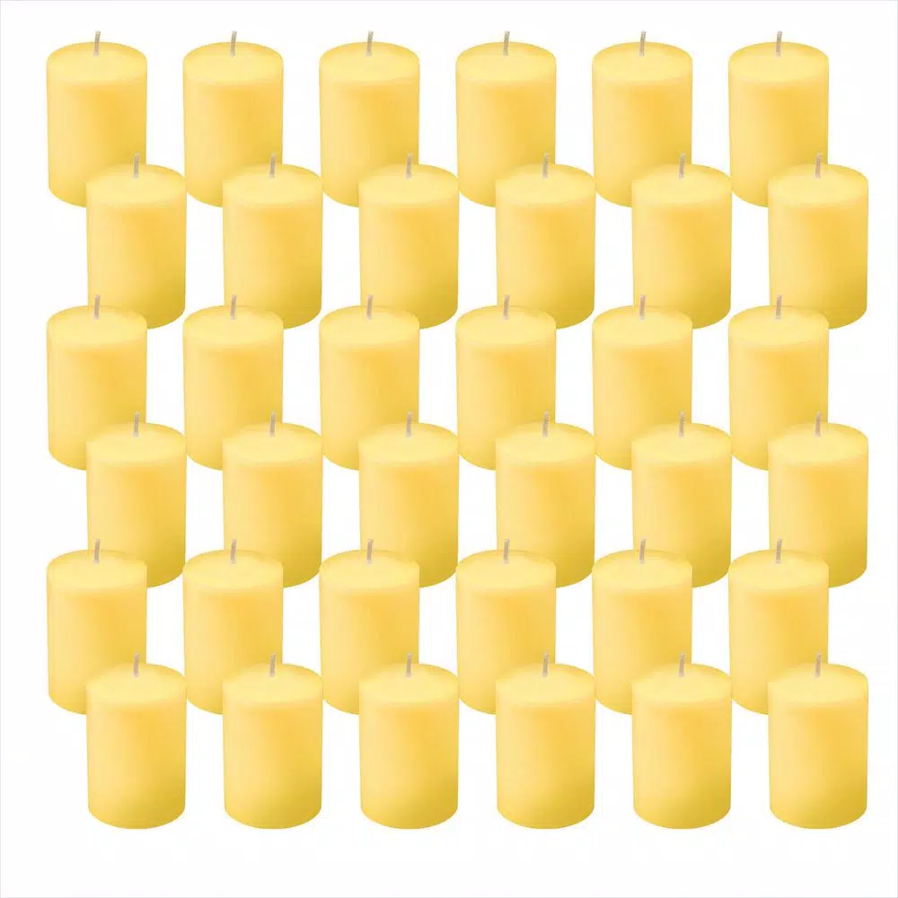 LUMABASE Citronella Scented Votive Candles, 36 Pack, Yellow Paraffin Wax