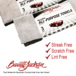 Barrett-Jackson All-Purpose Microfiber Detailing Towel Kit, 3-Pack (Gray/Red) thumbnail 3
