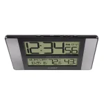 La Crosse Technology 11 in. Atomic Digital Wall Clock with Temperature, Humidity & Calendar - Aluminum Finish thumbnail 2