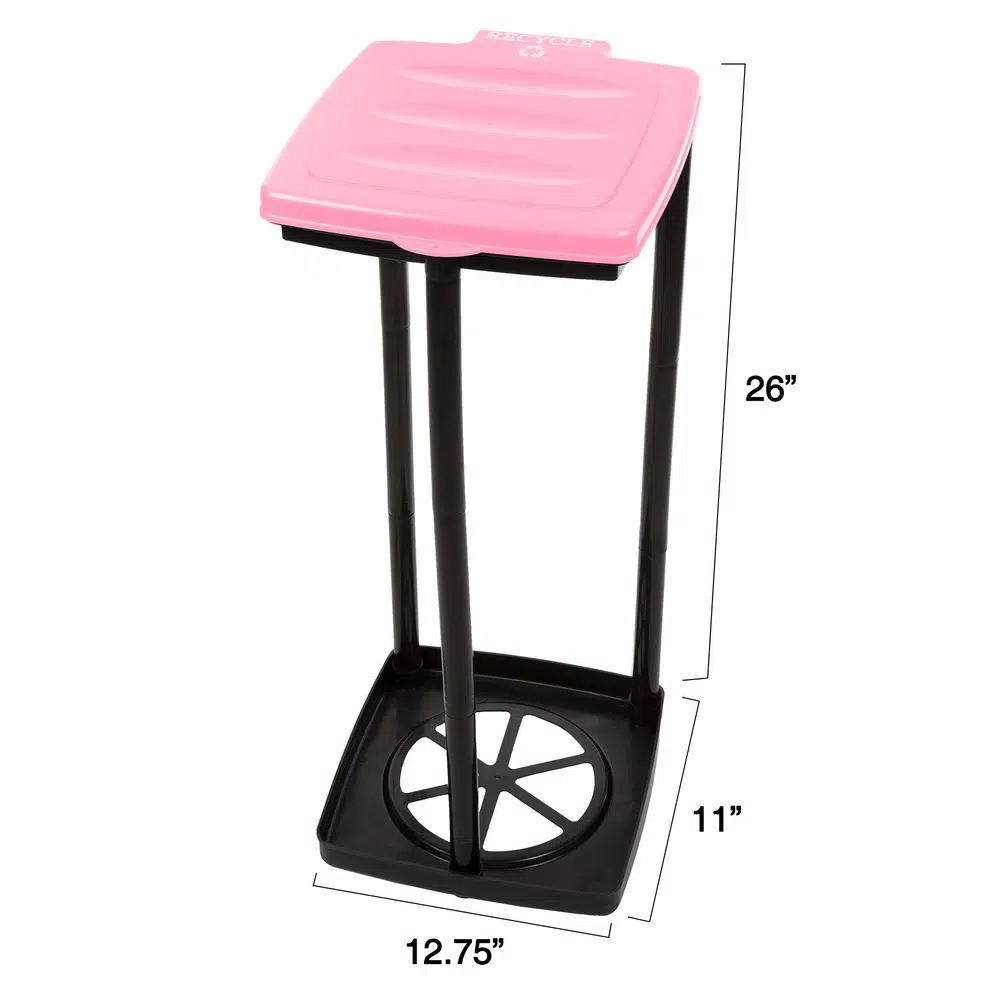 Wakeman Outdoors 13 Gal. Portable Pink Trash Bag Holder