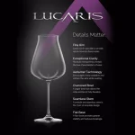 Lucaris Desire Aerlumer Universal 8-Piece Wine Glass Set, 14.25 oz Lead-Free Crystal thumbnail 3