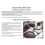 Utopia Alley Manhattan Industrial 32" Oversized Wall Clock, White Distressed Metal, Analog Quartz Movement thumbnail 3