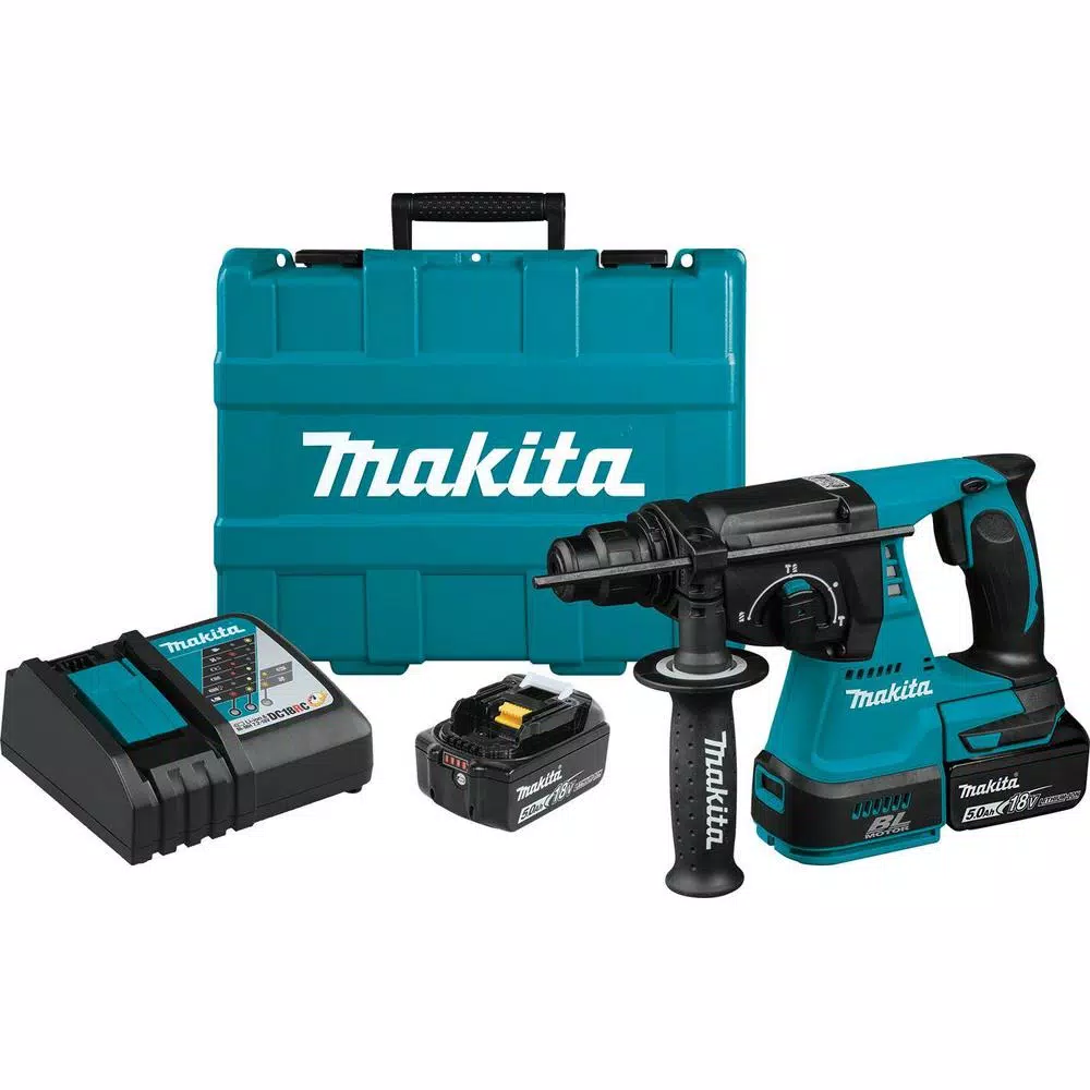 Makita 18V LXT Brushless SDS-Plus Rotary Hammer Drill Kit with Bonus Dust Extraction Attachment