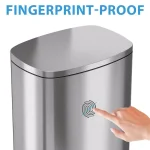 iTouchless SoftStep 13.2 Gal. Stainless Steel Step Trash Can with Odor Filter and Inner Bucket thumbnail 4