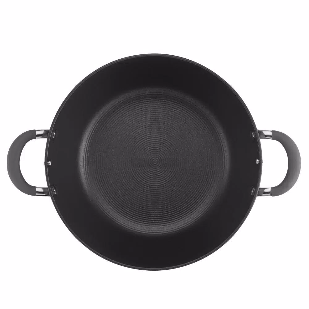 Circulon Radiance 5.5 Qt. Gray Hard-Anodized Nonstick Covered Casserole with Colander