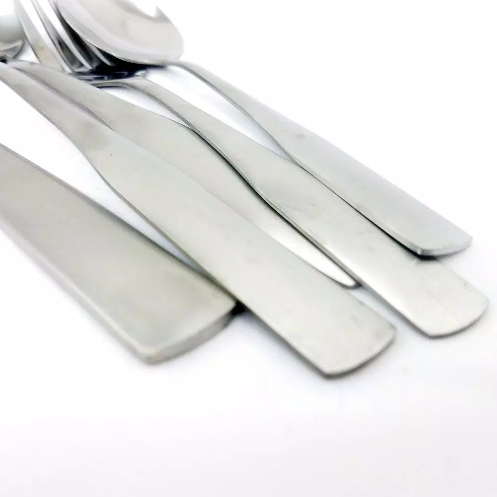 Gibson Home Abbeville 61-Piece Stainless Steel Flatware Set with Wire Caddy, Service for 12