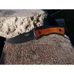 Camillus Mountaineer 4 in. Carbonitride Titanium Drop Point Fixed Blade Knife with Burlwood Accent Handle thumbnail 7