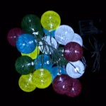 ALEKO 20 LED White Battery Operated String Lights, 6 ft. - Set of 2 thumbnail 2