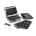 DeLonghi De'Longhi Livenza All-Day Indoor Electric Grill & Waffle Maker, 261 sq. in., Stainless Steel thumbnail 2