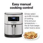 Hamilton Beach 5.3 Qt. Digital Air Fryer, 1700W Stainless Steel with 8 Presets thumbnail 6