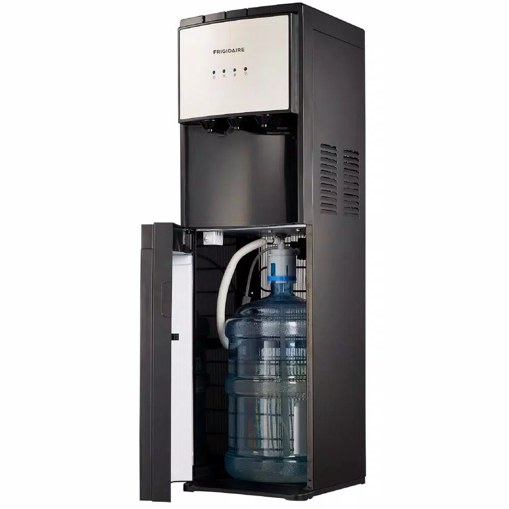 Frigidaire 5 Gallon Bottom Loading Water Dispenser, Hot and Cold, Stainless Steel