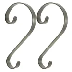 Haute Decor Stocking Scrolls Steel Stocking Holders in Pewter (2-Pack) thumbnail 1