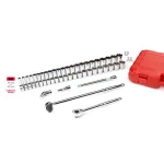 TEKTON 52-Piece 1/2 in. Drive Metric 6-Point Socket and Ratchet Set thumbnail 3