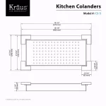 Kraus Stainless Steel Colander with Protective Bumpers thumbnail 2